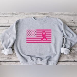 Breast Cancer Awareness Flag Crewneck